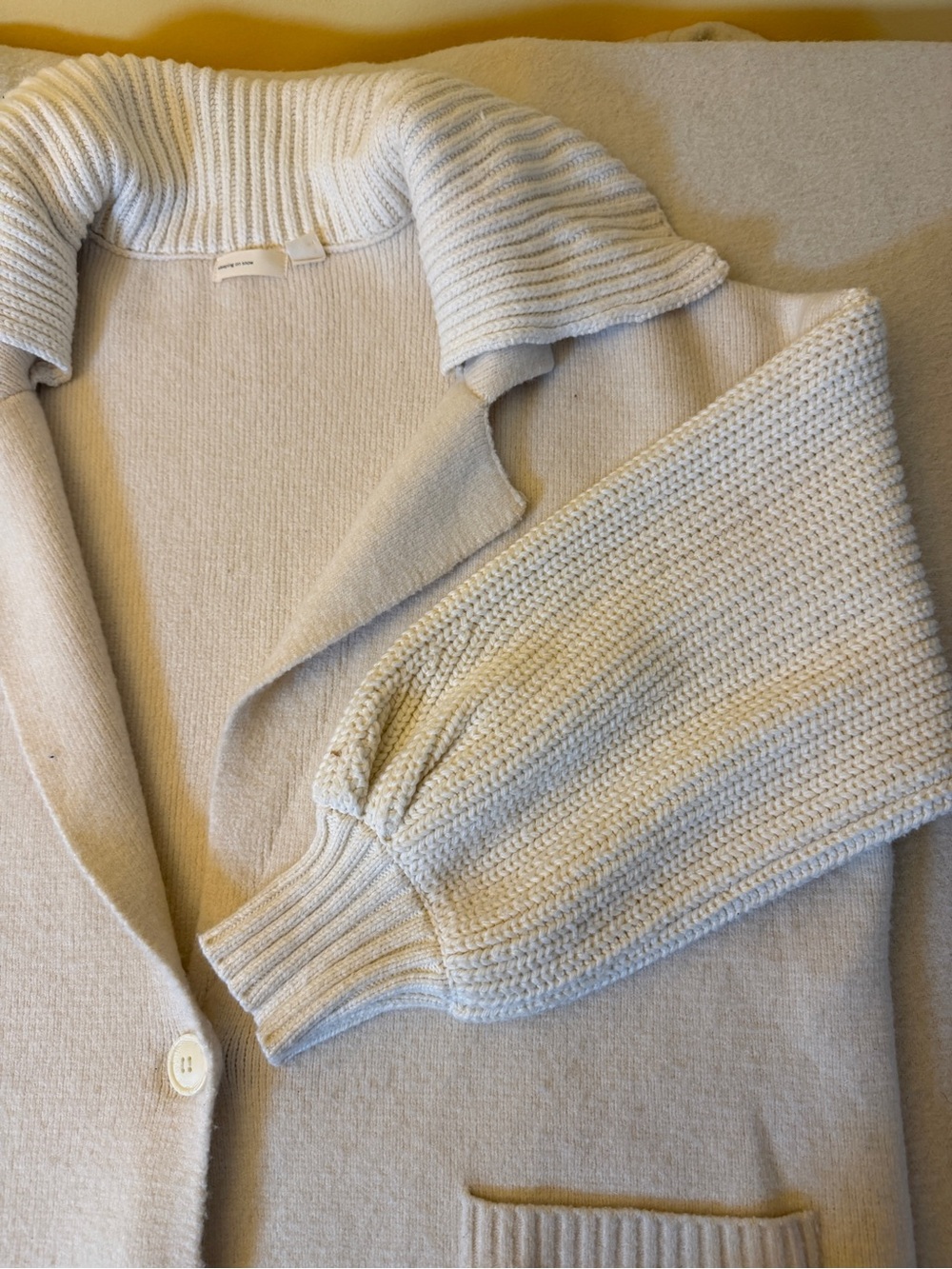 Sleeping On Snow Anthropologie Cardigan L Wool Alpaca Shawl Collar Oversized - Picture 6 of 11